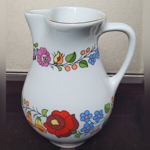 Kalocsa Hungarian Mini Ceramic Pitcher